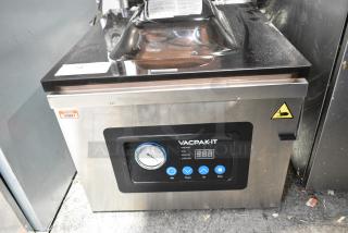 BRAND NEW SCRATCH AND DENT! VacPak-It 186VMC32 Chamber Vacuum Packaging Machine with Two 16" Seal Bars and Oil Pump. 120 Volts, 1 Phase. Tested and Working!