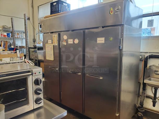 McCall Refrigeration Co. 3 Solid Door Reach in Freezer. Tested. Does Not Get Down To Temperature. 76x73x79H - Image 1 of 3