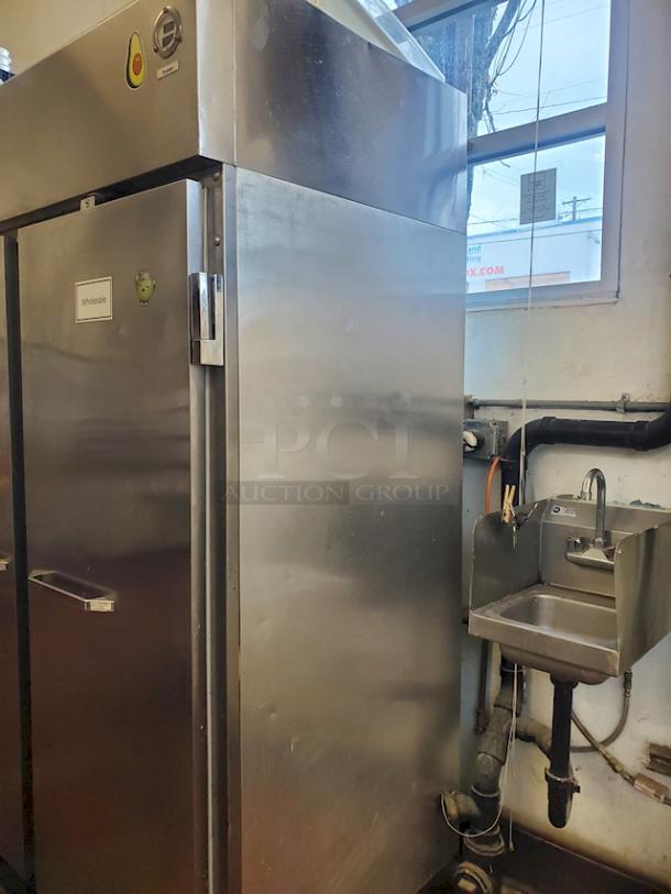 McCall Refrigeration Co. 3 Solid Door Reach in Freezer. Tested. Does Not Get Down To Temperature. 76x73x79H - Image 2 of 3