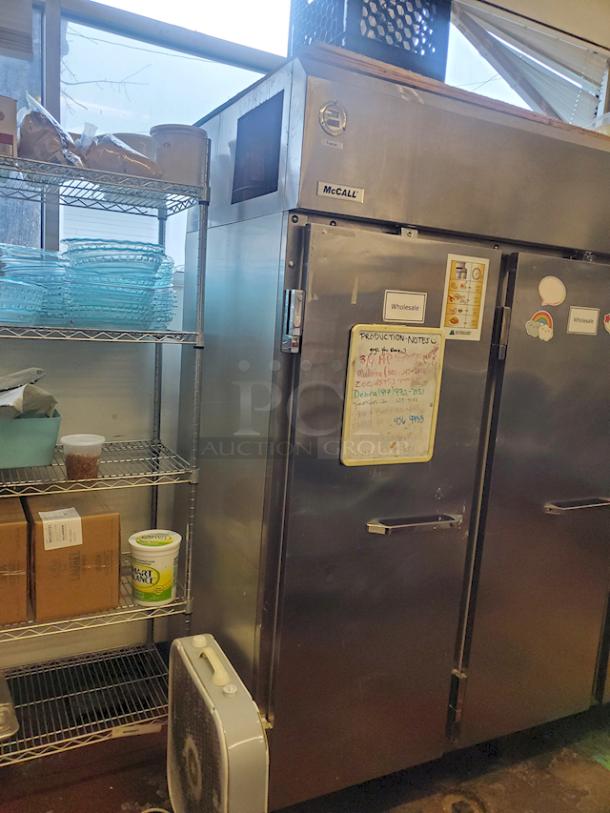McCall Refrigeration Co. 3 Solid Door Reach in Freezer. Tested. Does Not Get Down To Temperature. 76x73x79H - Image 3 of 3