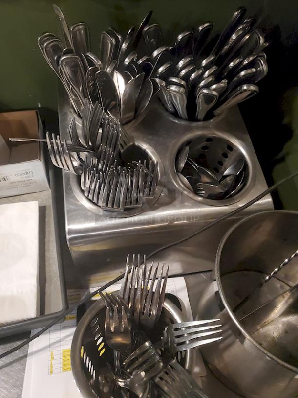 Silverware and Silverware Caddie. - Image 1 of 1