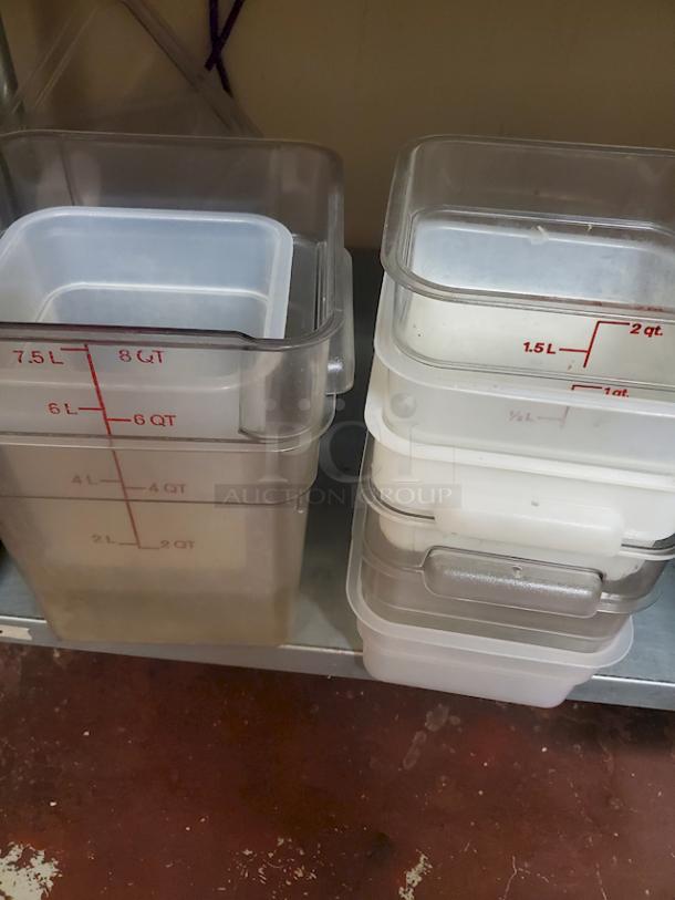 Graduated Food Storage Bins - (7) 2qt, (2) 8qt. 9x Your Bid - Image 1 of 1