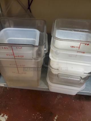Graduated Food Storage Bins - (7) 2qt, (2) 8qt. 9x Your Bid