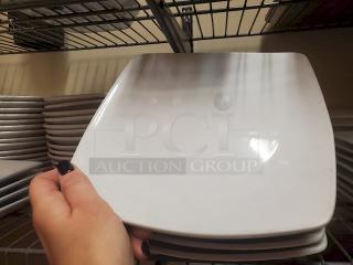 Square Dinner Plates With Rounder Corners. 9x Your Bid