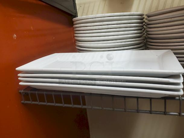 Rectangle Serving Platters With Raised Edges. 4x Your Bid - Image 1 of 1