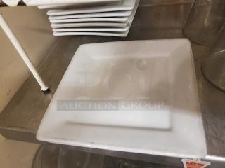 Square Plates With Raised Edges. 10x Your Bid.