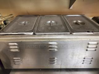 Full Size Food Warmer With (3) 1/3 Size Pans.
