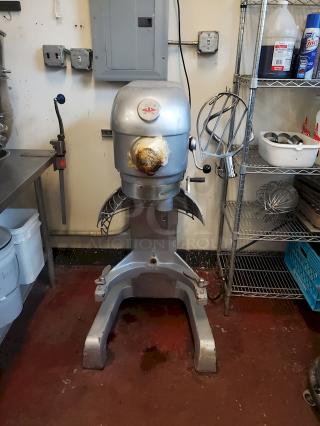 HL M40A 3-Speed 40qt Mixer With Paddle, Hook, Wire Whisk, and (2) Bowls.  3 phase 220v 60hz 1.5kw