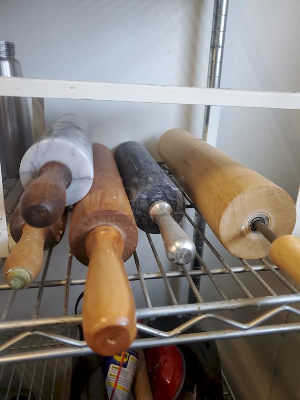 Rolling Pins, Various Sizes and Materials. 5x Your Bid. - Image 1 of 1