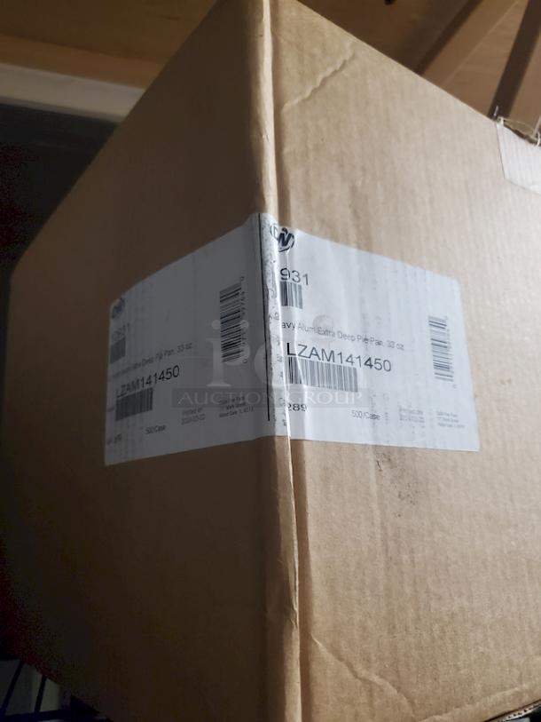 Case Of Heavy Aluminum Extra Deep Pie Pans 33oz 500/Case - Image 1 of 3