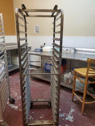 NICE!! 18 Slide Single End-Load Stainless Steel Roll-in Oven Rack