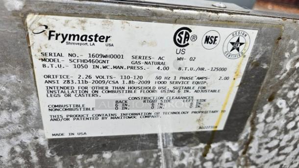 Frymaster SCFHD460GNT Gas Fryer - (4) 80 lb Vats, Floor Model, Natural Gas - Image 4 of 15