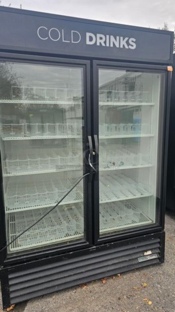 True Upright Retail Merchandiser Refrigerator, 2 Full Glass Swing Doors - Image 1 of 6