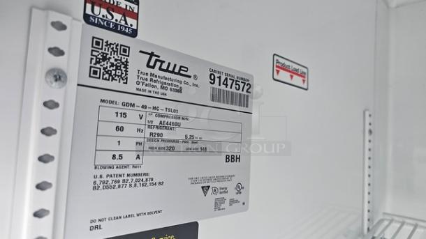 True Upright Retail Merchandiser Refrigerator, 2 Full Glass Swing Doors - Image 4 of 6