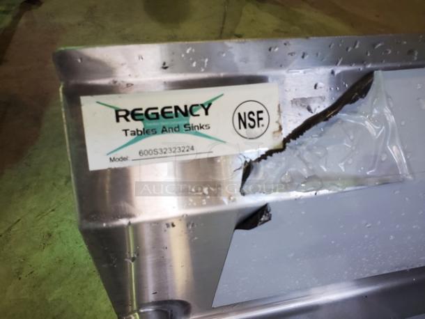 Regency 3 Compartment Stainless Steel Sink. No legs - Image 2 of 3