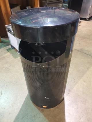 Perforated Metal Receptacle. 20.5" in diameter.