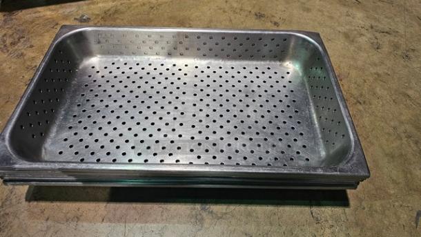Lot of 5 Stainless Steel Food Pans. 2 are perforated. (5xBid) - Image 1 of 3
