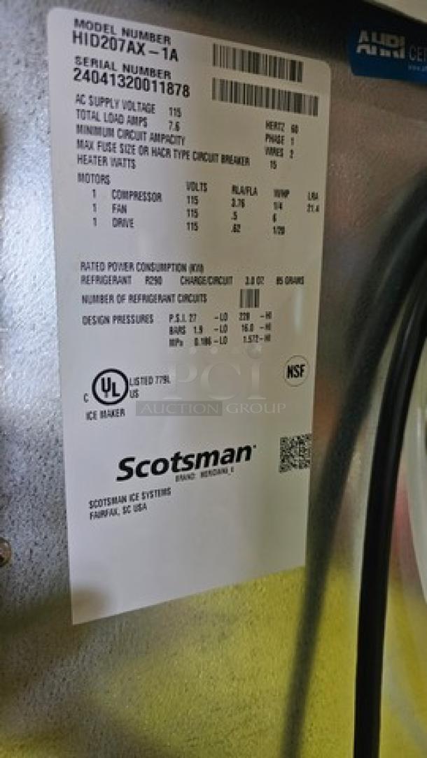 Scotsman 196 lb Countertop Water & Nugget Ice Dispenser. 7 lb Bin - Image 5 of 8