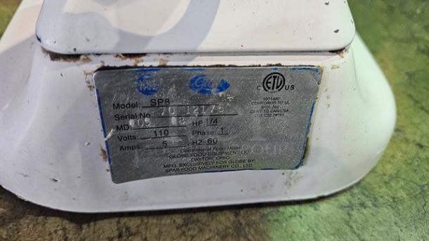 Globe SP8 Planetary Mixer. Stop button appears to need repairs. No Attachments. Sold as is. - Image 3 of 5