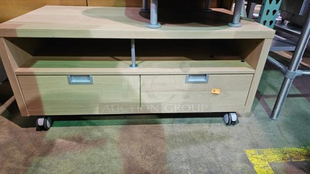 Mobile Low Cabinet w/ two Drawers - Image 1 of 3