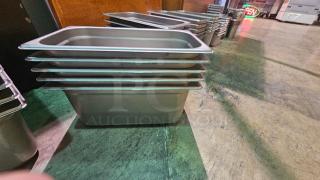 Lot of 5 Stainless Steel Food Pans (5xBid)