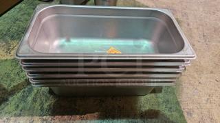 Lot of 6 Stainless Steel Food Pans (6xBid)