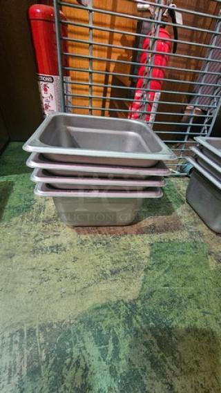 Lot of 4 Stainless Steel Food Pans (4xBid)