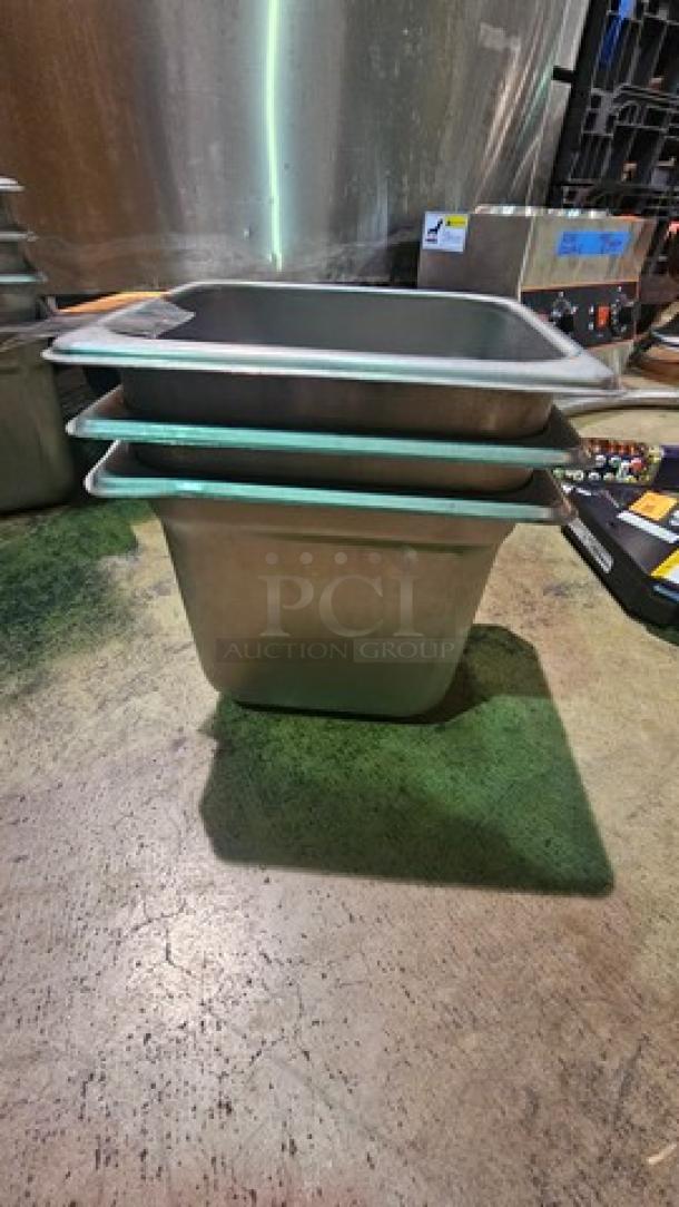 Lot of 3 Stainless Steel Food Pans (3xBid) - Image 1 of 2