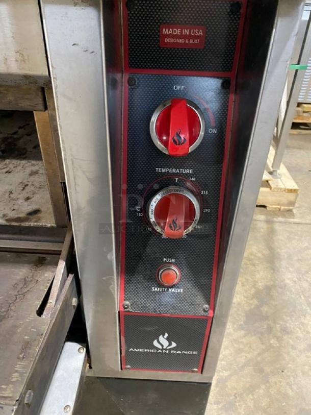 Sweet! Late Model! American Range Stone Bake Series Commercial Natural Gas Powered Stainless Steel Double Deck Brick Lined Pizza Oven! On Legs! Model: ARDS6062-BL SN: 211115-201! 2X Your Bid Makes One Unit! - Image 8 of 11