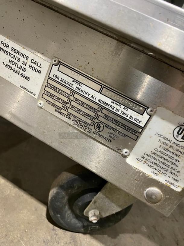 Winston Commercial Stainless Steel Heated Holding Cabinet/Food Warmer! With Front & Rear Pass-Through Doors! With Built In Pan Racks! On Casters! 120V! Model: HA4522GE SN: 20010919-011! - Image 8 of 9