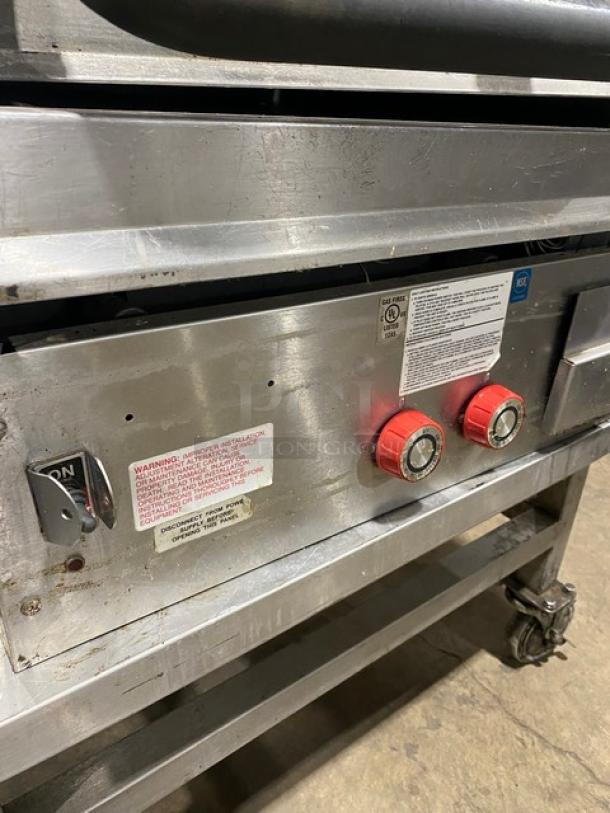 Lang Commercial Stainless Steel Natural Gas Powered Infrared Clamshell Griddle! On Cart With Casters! 1 Phase! Model: CSG24-NATMG SN: CSG240816A0007! - Image 6 of 7