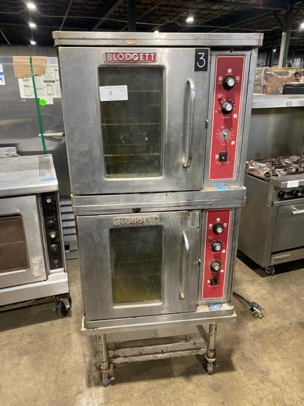 Blodgett Energy Star Commercial Stainless Steel Electric Powered Double Stacked Convection Oven! With Wired Oven Racks! SN: C32913LAOSSS! On Stand With Casters! 2X Your Bid Makes One Unit! - Image 1 of 9