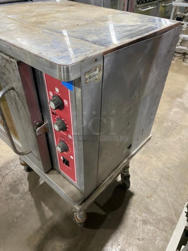 Blodgett Commercial Stainless Steel Electric Powered Single Stack Convection Oven! With Wired Oven Racks! SN: 120913LA092S! On Single Shelf Cart With Casters! - Image 2 of 8
