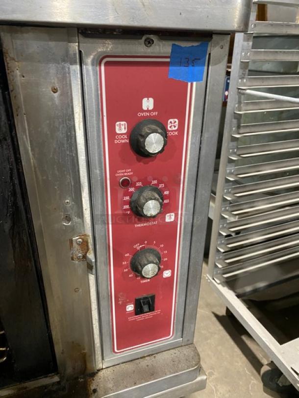 Blodgett Commercial Stainless Steel Electric Powered Single Stack Convection Oven! With Wired Oven Racks! SN: 120913LA092S! On Single Shelf Cart With Casters! - Image 6 of 8