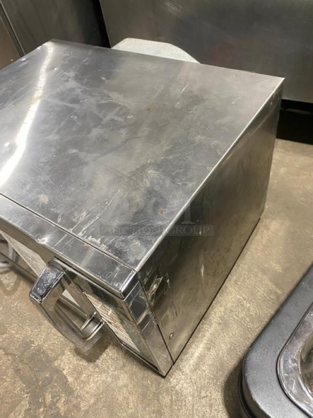 Sharp Dunkin Donuts Style Commercial Stainless-Steel Heavy-Duty Countertop Microwave Oven! Model: R23GT SN: 12733! - Image 2 of 8