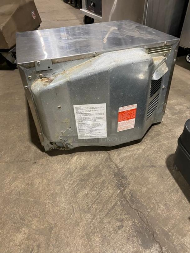 Sharp Dunkin Donuts Style Commercial Stainless-Steel Heavy-Duty Countertop Microwave Oven! Model: R23GT SN: 12733! - Image 4 of 8