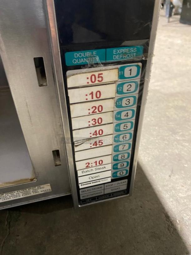 Sharp Dunkin Donuts Style Commercial Stainless-Steel Heavy-Duty Countertop Microwave Oven! Model: R23GT SN: 12733! - Image 6 of 8