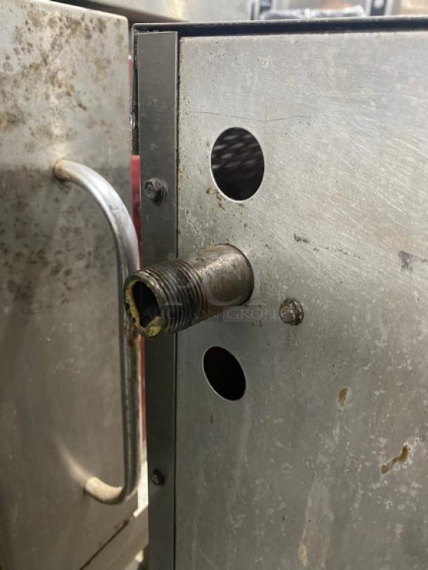 Montague Commercial Stainless Steel Natural Gas Powered Single Stack Convection Oven! With Wired Oven Racks! On Casters! - Image 7 of 8