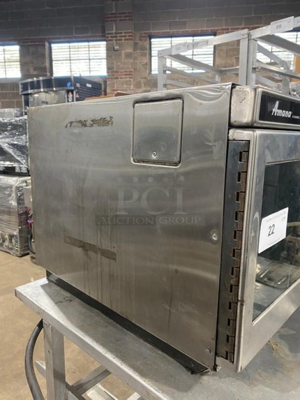 Amana Commercial Stainless-Steel Heavy-Duty Countertop Microwave Oven! With Programmable Touch Pad! Model: RC30S2 SN: 1701140487! 208/240V! - Image 2 of 8