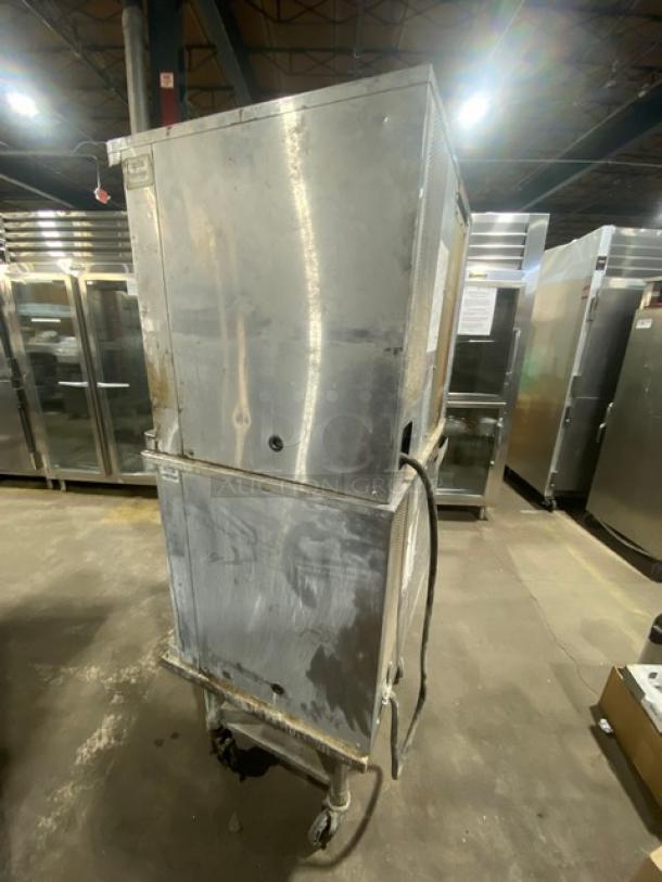 Blodgett Energy Star Commercial Stainless Steel Electric Powered Double Stacked Convection Oven! With Wire Oven Racks! Model: CTB-1 SN: 051214LA091S! 208/230-240 1/3 Phase! On Single Shelf Cart With Casters! 2X Your Bid Makes One Unit! - Image 2 of 11