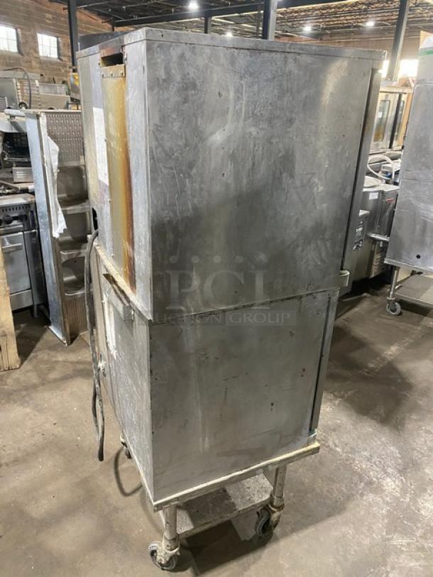 Blodgett Energy Star Commercial Stainless Steel Electric Powered Double Stacked Convection Oven! With Wire Oven Racks! Model: CTB-1 SN: 051214LA091S! 208/230-240 1/3 Phase! On Single Shelf Cart With Casters! 2X Your Bid Makes One Unit! - Image 4 of 11