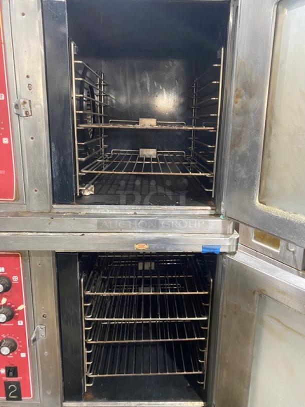 Blodgett Energy Star Commercial Stainless Steel Electric Powered Double Stacked Convection Oven! With Wire Oven Racks! Model: CTB-1 SN: 070312MA0171! 208/230-240V 1/3 Phase! On Single Shelf Cart With Casters! 2X Your Bid Makes One Unit! - Image 5 of 10