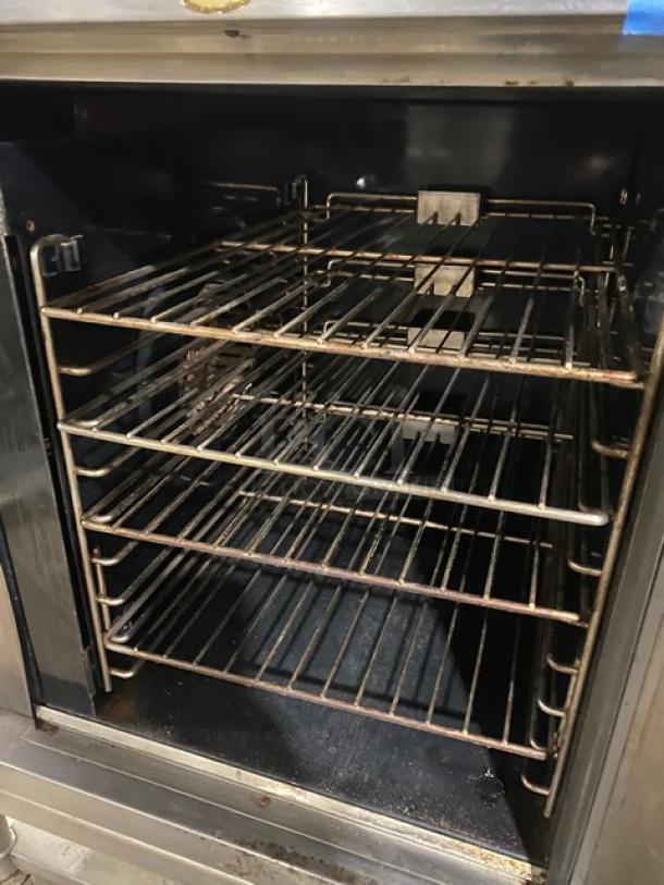 Blodgett Energy Star Commercial Stainless Steel Electric Powered Double Stacked Convection Oven! With Wire Oven Racks! Model: CTB-1 SN: 070312MA0171! 208/230-240V 1/3 Phase! On Single Shelf Cart With Casters! 2X Your Bid Makes One Unit! - Image 6 of 10