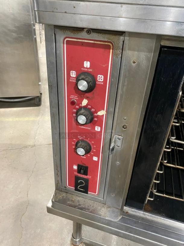 Blodgett Energy Star Commercial Stainless Steel Electric Powered Double Stacked Convection Oven! With Wire Oven Racks! Model: CTB-1 SN: 070312MA0171! 208/230-240V 1/3 Phase! On Single Shelf Cart With Casters! 2X Your Bid Makes One Unit! - Image 7 of 10
