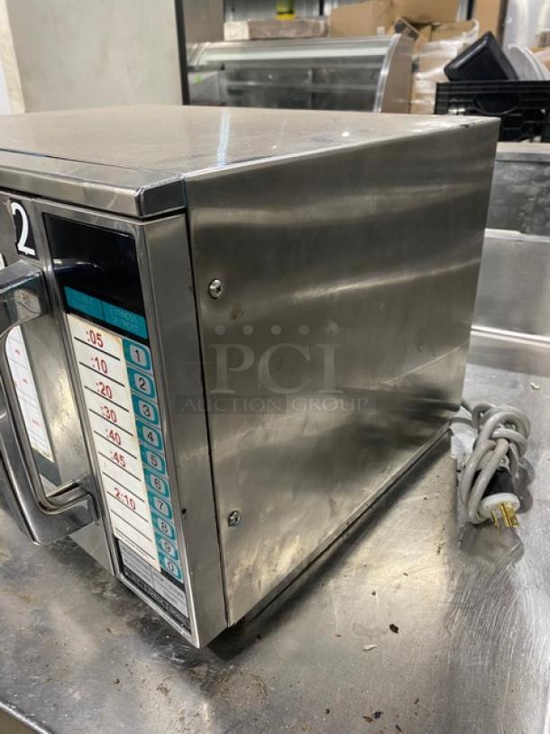 Sharp Commercial Stainless Steel Countertop Microwave Oven! With Programable Touch Pad! 208/230V! Model: R-23GT SN: 12618! - Image 2 of 8