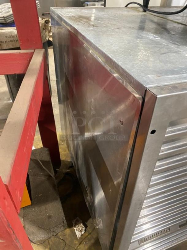 Traulsen Commercial Stainless Steel 2 Door Undercounter Refrigerated Lowboy/Worktop Cooler! With Wire Rack! With Built In Pan Holding Racks! On Legs! 115V 1 Phase! Model: UC2HT SN: T276920J98! - Image 3 of 8