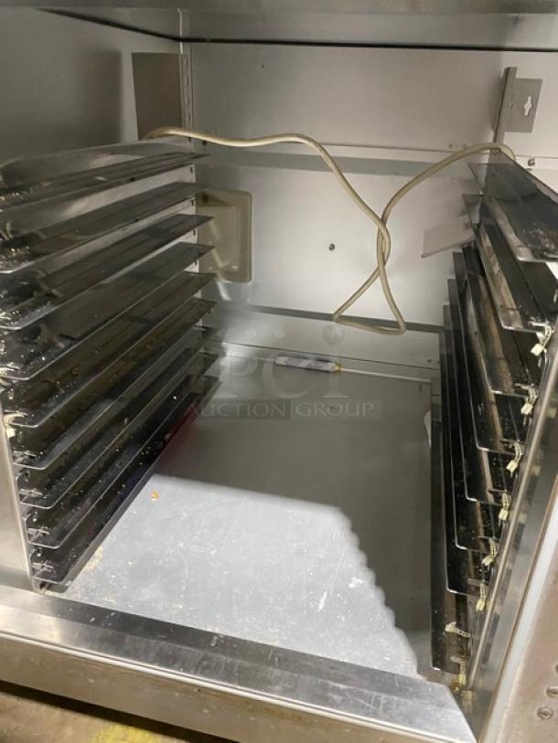 Traulsen Commercial Stainless Steel 2 Door Undercounter Refrigerated Lowboy/Worktop Cooler! With Wire Rack! With Built In Pan Holding Racks! On Legs! 115V 1 Phase! Model: UC2HT SN: T276920J98! - Image 6 of 8