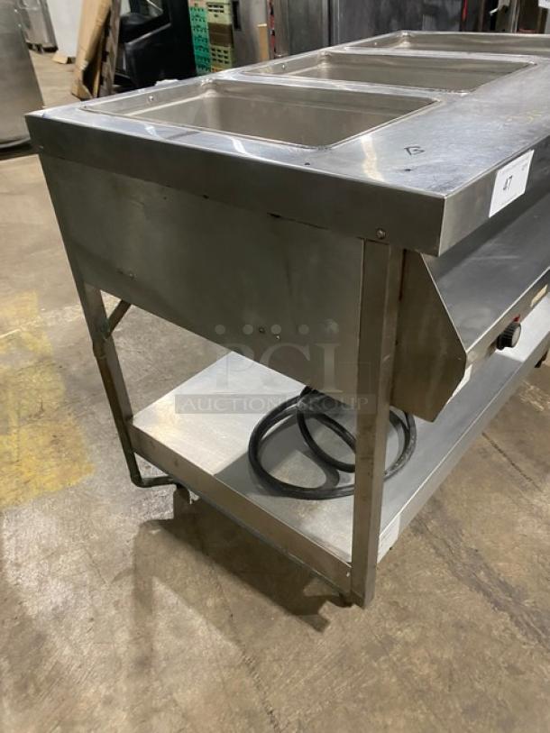 Randell Commercial Stainless Steel Electric Powered 3 Well Steam Table! With Drain! On Single Shelf Stand With Legs! 208V 1 Phase! Model: 3613 SN: T00000019271! - Image 2 of 9