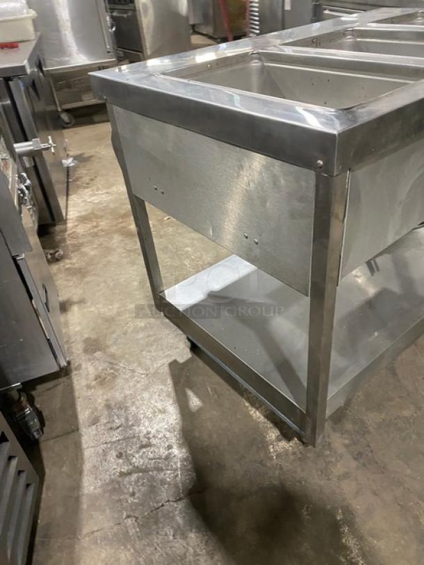 Randell Commercial Stainless Steel Electric Powered 3 Well Steam Table! With Drain! On Single Shelf Stand With Legs! 208V 1 Phase! Model: 3613 SN: T00000019271! - Image 4 of 9