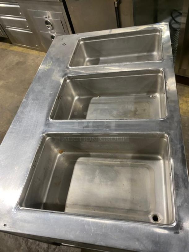 Randell Commercial Stainless Steel Electric Powered 3 Well Steam Table! With Drain! On Single Shelf Stand With Legs! 208V 1 Phase! Model: 3613 SN: T00000019271! - Image 5 of 9